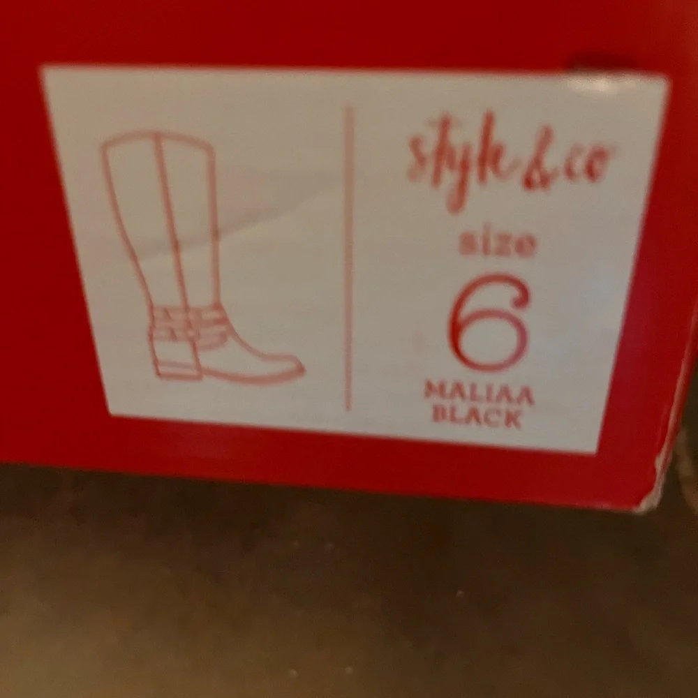 NEW Style & Co. Black Knee-High Boots 6M